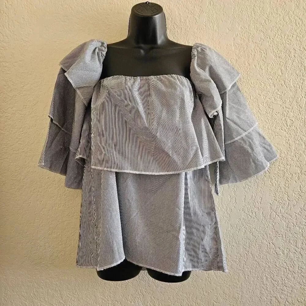 Walter Baker Steph Ruffle Sleeve Blouse - Picture 2 of 9